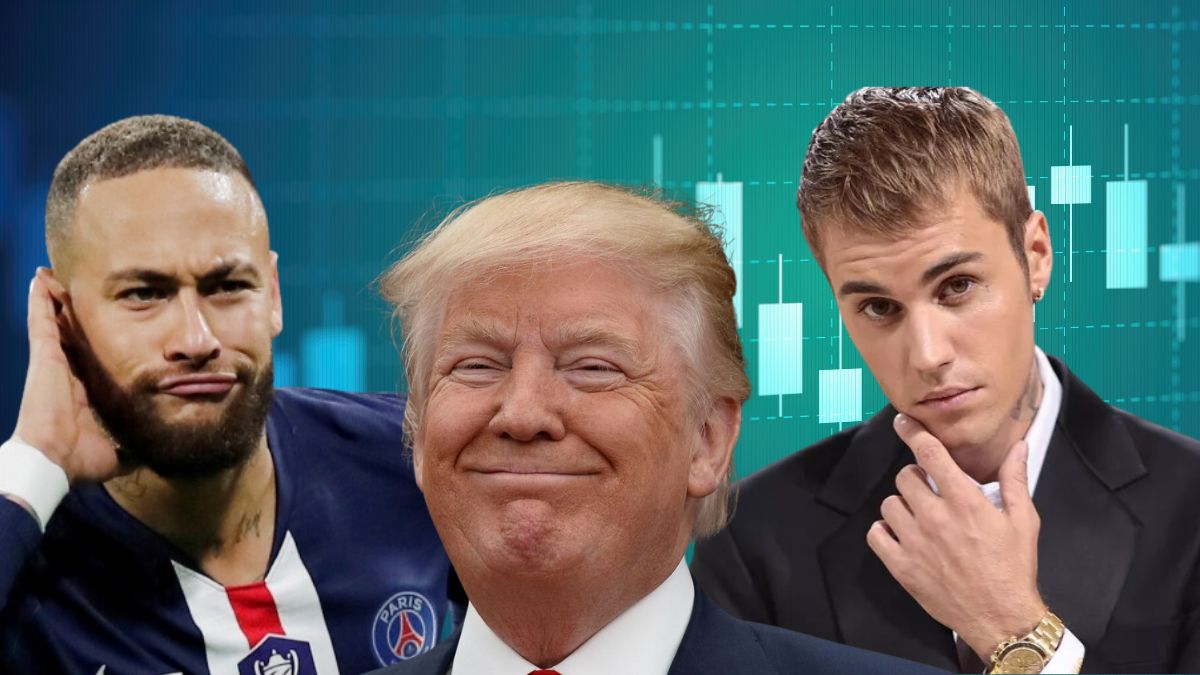 Trump, Neymar e Bieber investem em altcoins