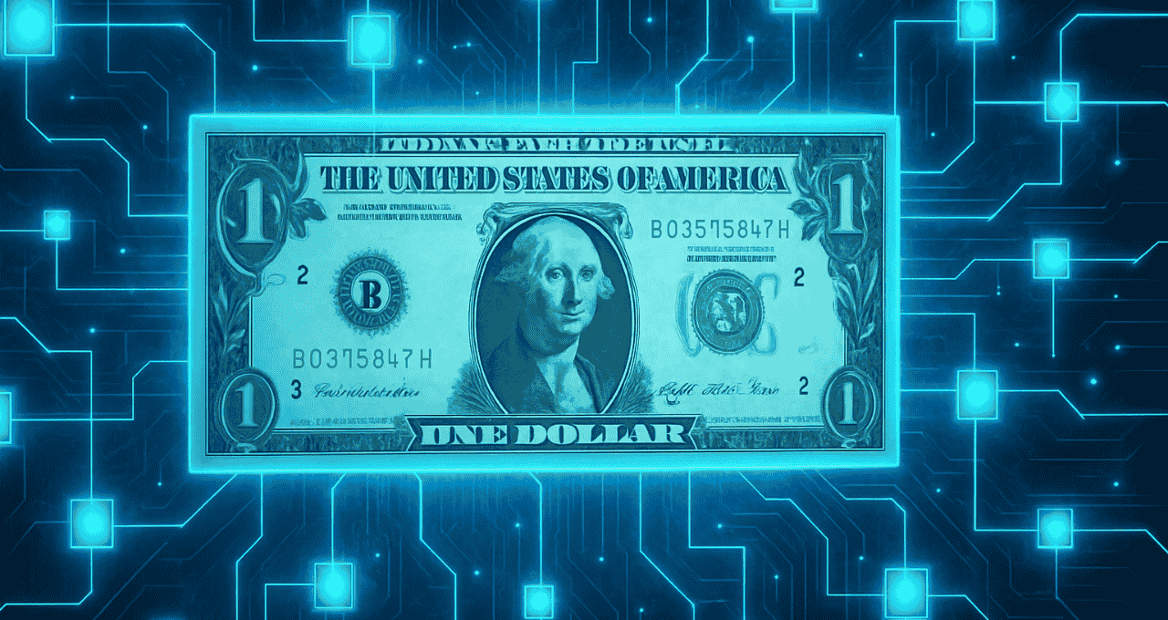 Stablecoins e o dólar empresas já testam transações com moeda tokenizada (Imagem ChatGPT)