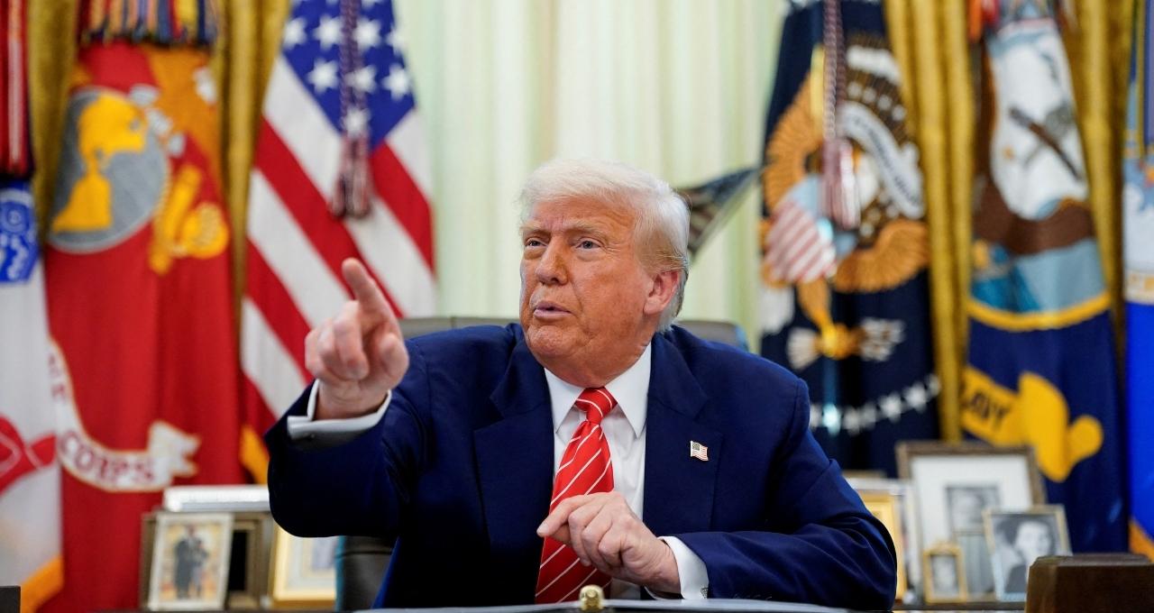 Presidente dos EUA, Donald Trump, durante coletiva de imprensa na Casa Branca, em Washington 30/05/2025 REUTERS/Nathan Howard