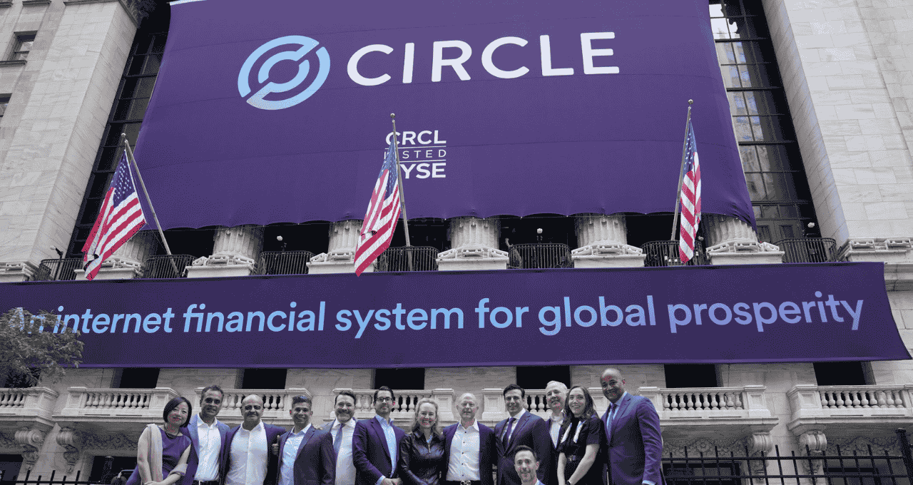 Circle (CRCL), emissora da stablecoin USD Coin (USDC), com capital aberto na bolsa de Nova York. (Imagem divulgação)