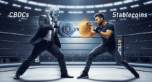 Stablecoins X CBDCs o duelo de quem será o verdadero 'dólar digital' (Imagem Gemini Pro)