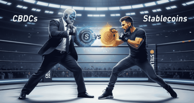 Stablecoins X CBDCs o duelo de quem será o verdadero 'dólar digital' (Imagem Gemini Pro)