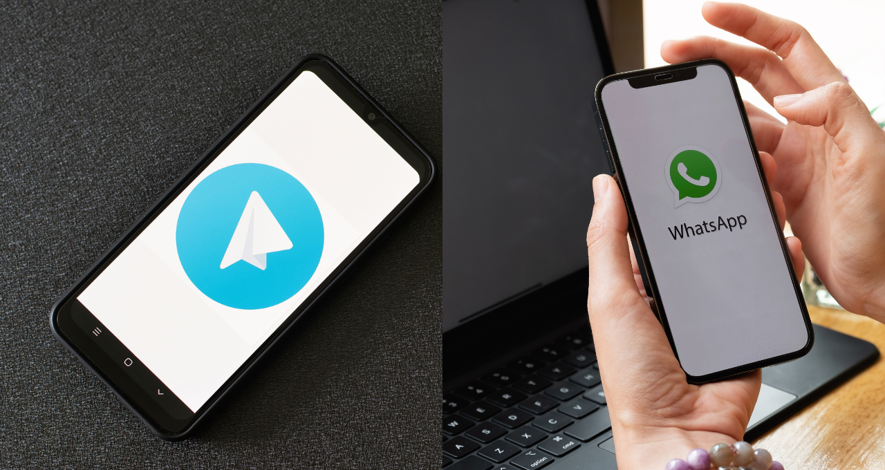 WhatsApp e Telegram (Imagem Canva)