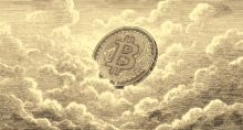 Bitcoin (BTC) nas nuvens criptomoedas em alta hoje (Imagem Gemini Pro)
