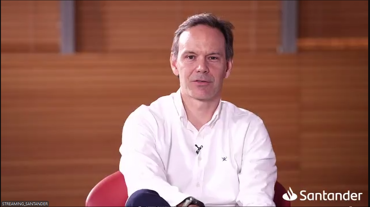 Mário Leão, CEO do banco Santander (SANB11) (Imagem: Reprodução da teleconferência de resultados)