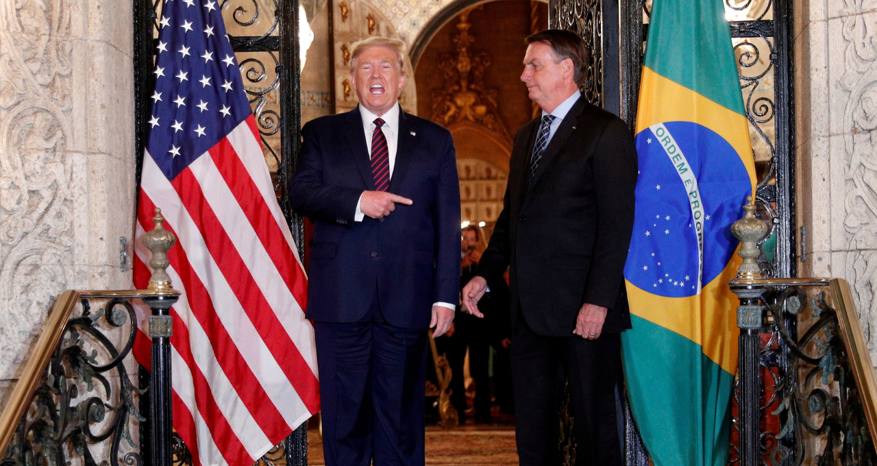 Trump e Bolsonaro na Flórida (REUTERS/Tom Brenner)