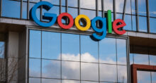 Seattle, USA - Feb 26, 2020: The new Google building in the south lake union area late in the day with a reflection of clouds.