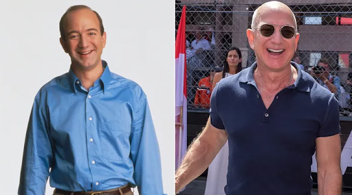 Antes e depois Jeff Bezos