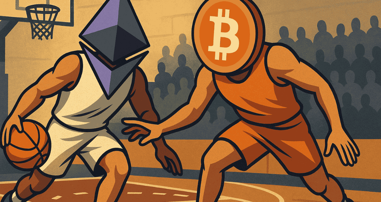 Ethereum (ETH) superará o bitcoin (BTC) Veja recomendações dos especialistas. (Imagem ChatGPT)