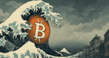O tsunami do bitcoin (BTC) e as criptomoedas (Imagem ChatGPT Pro)