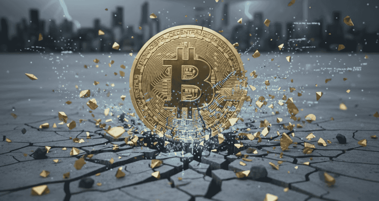 Bitcoin (BTC) cai e puxa mercado de criptomoedas para baixo. (Imagem ChatGPT Pro)