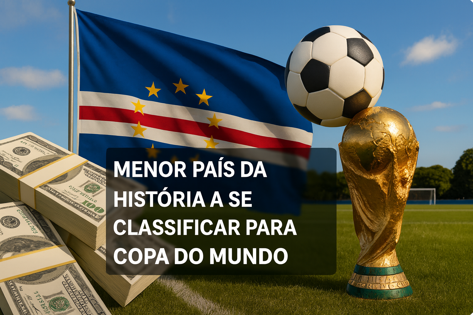 Menor país da história a se classificar para Copa do Mundo - Imagem criada por IA
