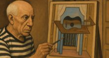 Imagem criada por inteligência artificial para ilustrar o desaparecimento de pintura de Pablo Picasso. Foto Dall-EChatGPT (1)