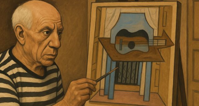 Imagem criada por inteligência artificial para ilustrar o desaparecimento de pintura de Pablo Picasso. Foto Dall-EChatGPT (1)