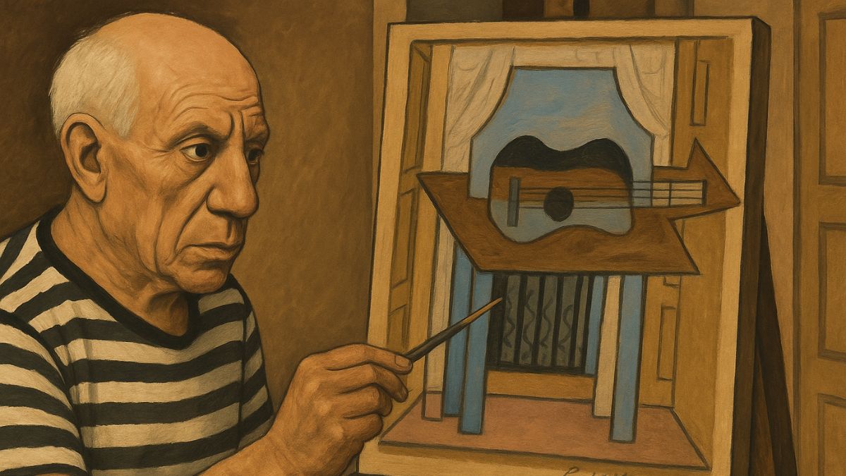 Imagem criada por inteligência artificial para ilustrar o desaparecimento de pintura de Pablo Picasso. Foto Dall-EChatGPT (1)