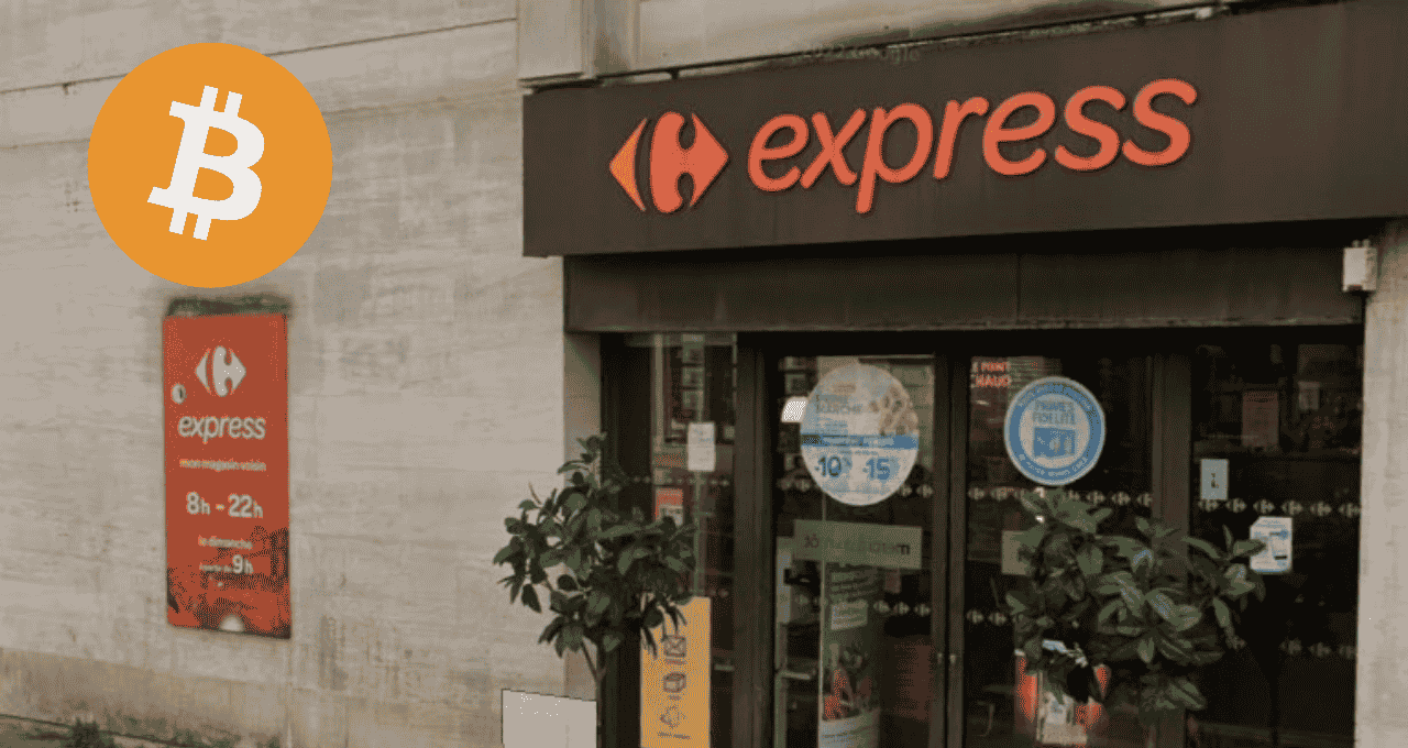 O Carrefour Express de Rouen, na França, ganhou notoriedade por ser a primeira loja da varejista a aceitar bitcoin (BTC) como meio de pagamento. (Imagme Divulgação Montagem Money Times)