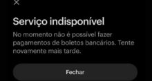 Serviço indisponível - Nubank