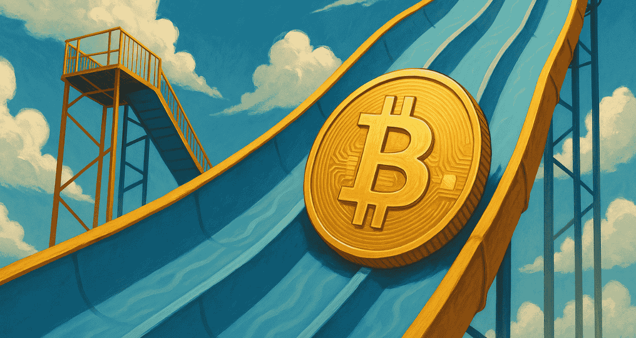 Bitcoin (BTC) em queda hoje. (Imagem ChatGPT Pro)