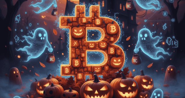 Bitcoin (BTC) no Halloween (Imagem Gemini Pro)
