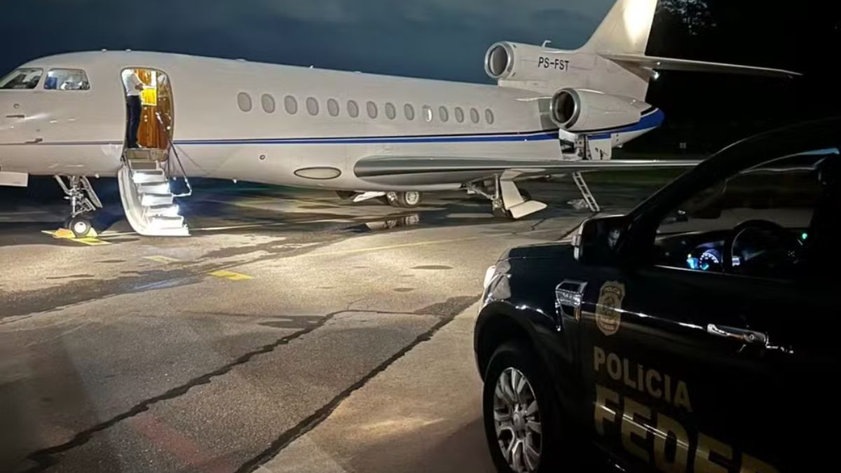 Aeronave apreendida é avaliada em R$ 200 milhões — Foto: Reprodução/PF