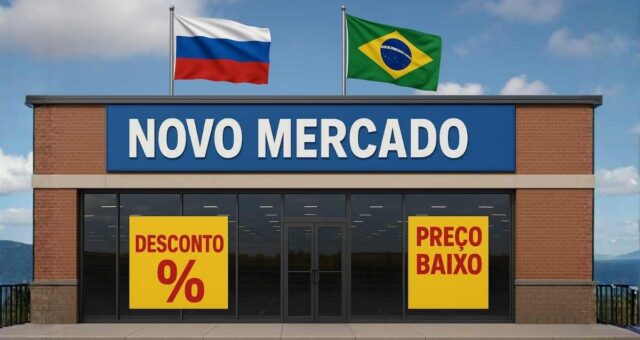 Novo atacarejo russo que desembarcará no Brasil — Imagem gerada por IA