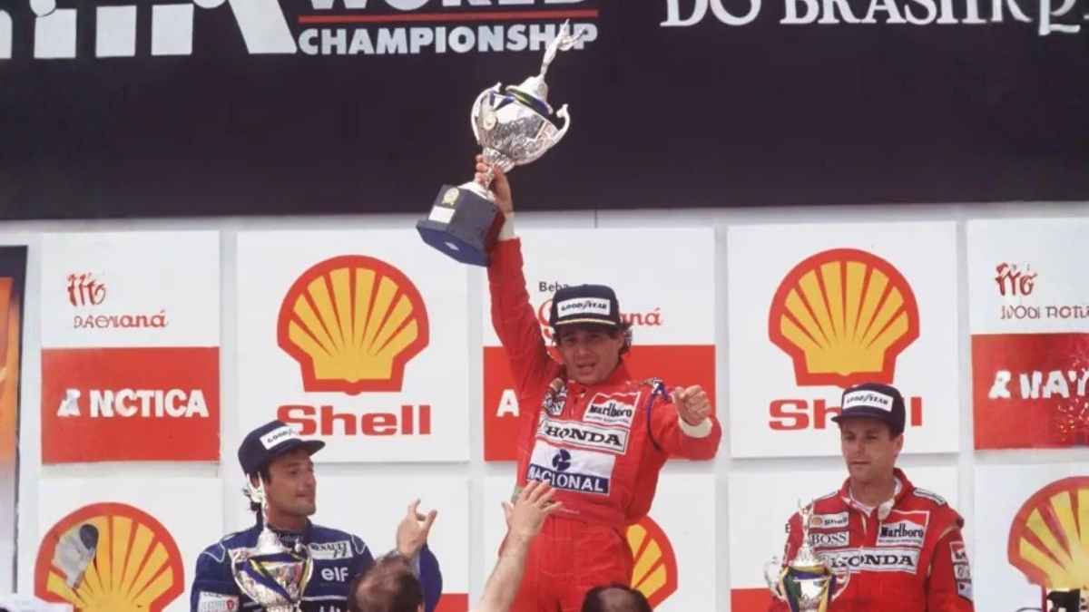 Primeira vitória de Ayrton Senna no Brasil - Reprodução
