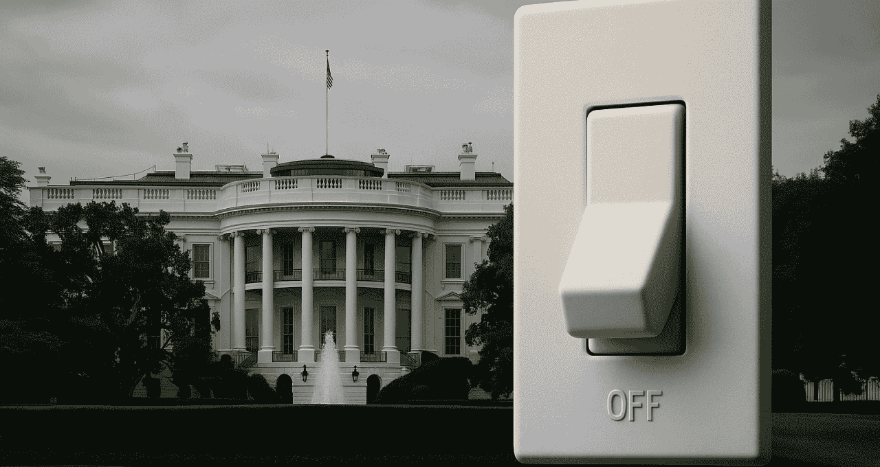 Shutdown dos Estados Unidos e o que ele representa para as criptomoedas. (Imagem ChatGPT Pro)