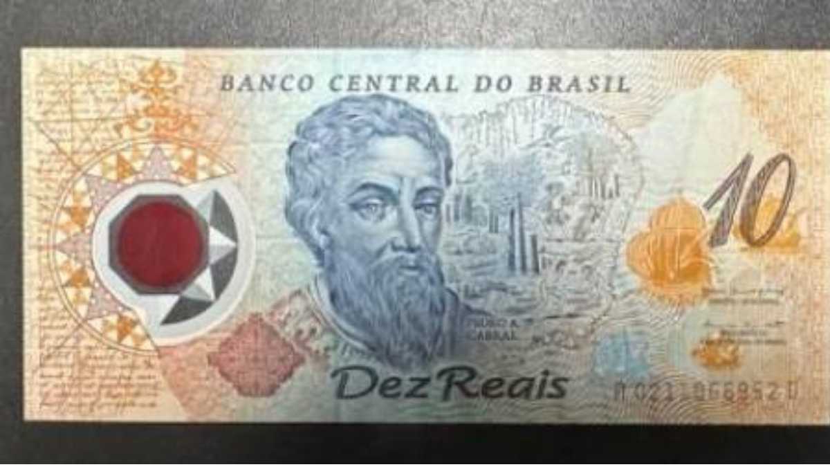 Cédula do Brasil de R$ 10,00 de Polímero - Reprodução