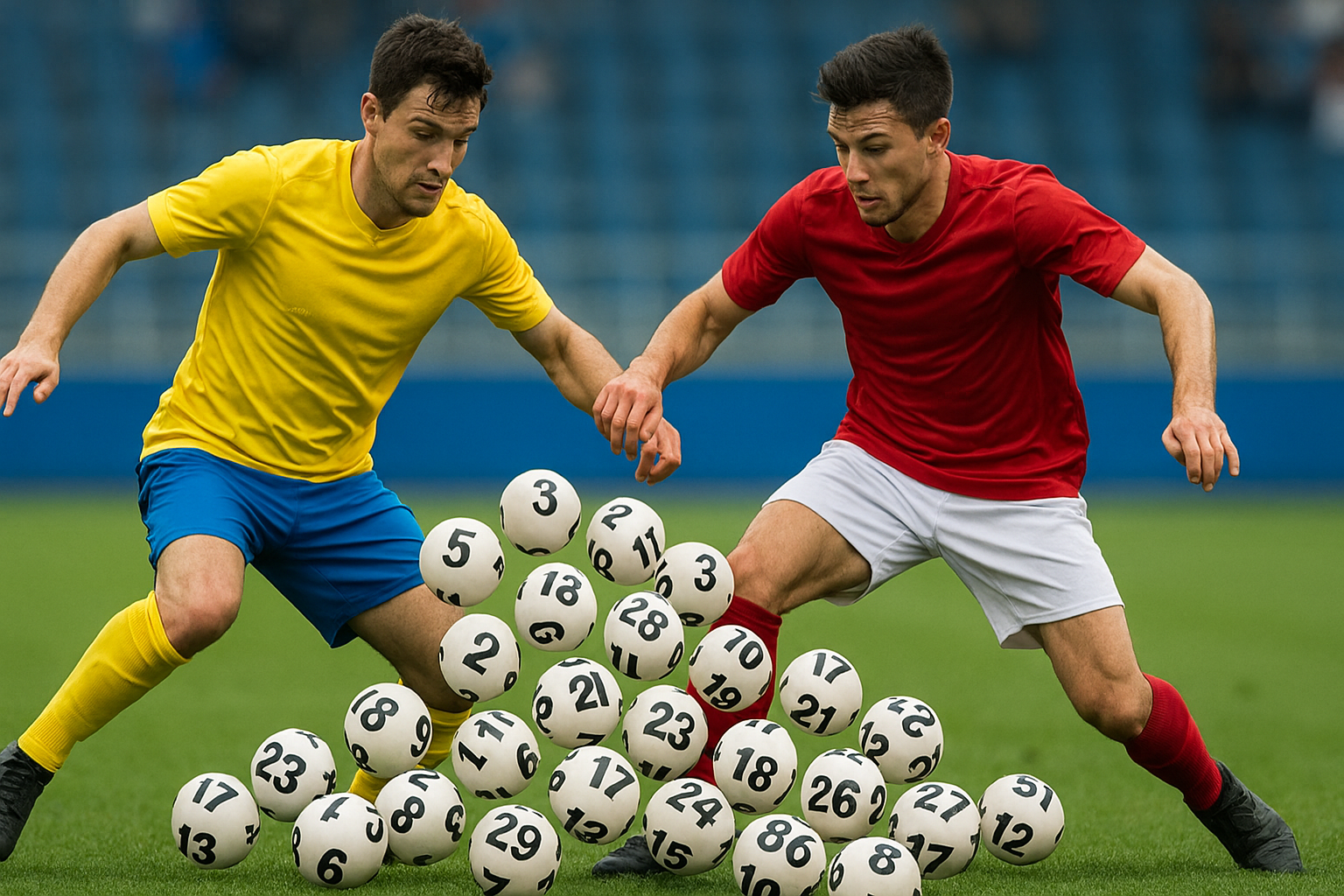 Bola dividida nas loterias da Caixa.