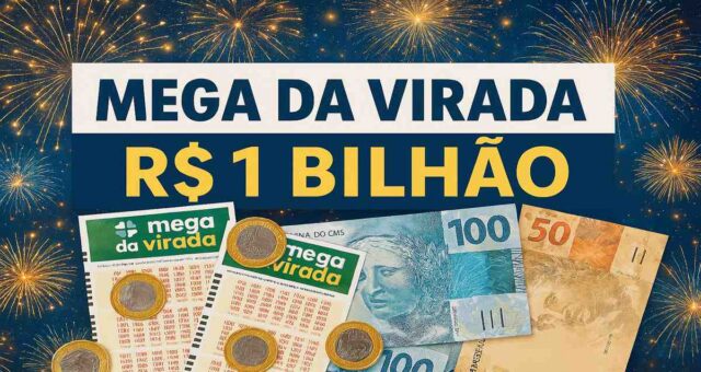 Mega da Virada promete prêmio de dez dígitos.