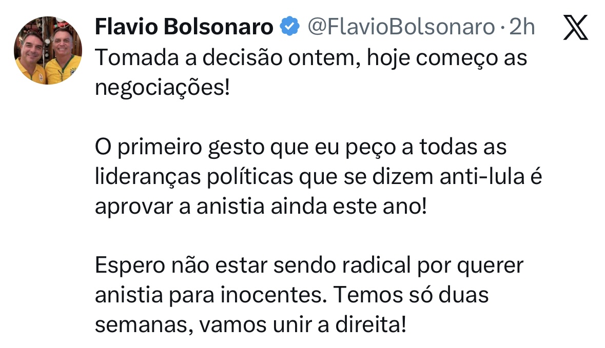 Flávio Bolsonaro - anistia