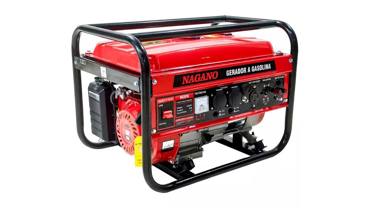 Gerador De Energia A Gasolina 3.6 Kva Monofásico 110V220V - Divulgação Nagano