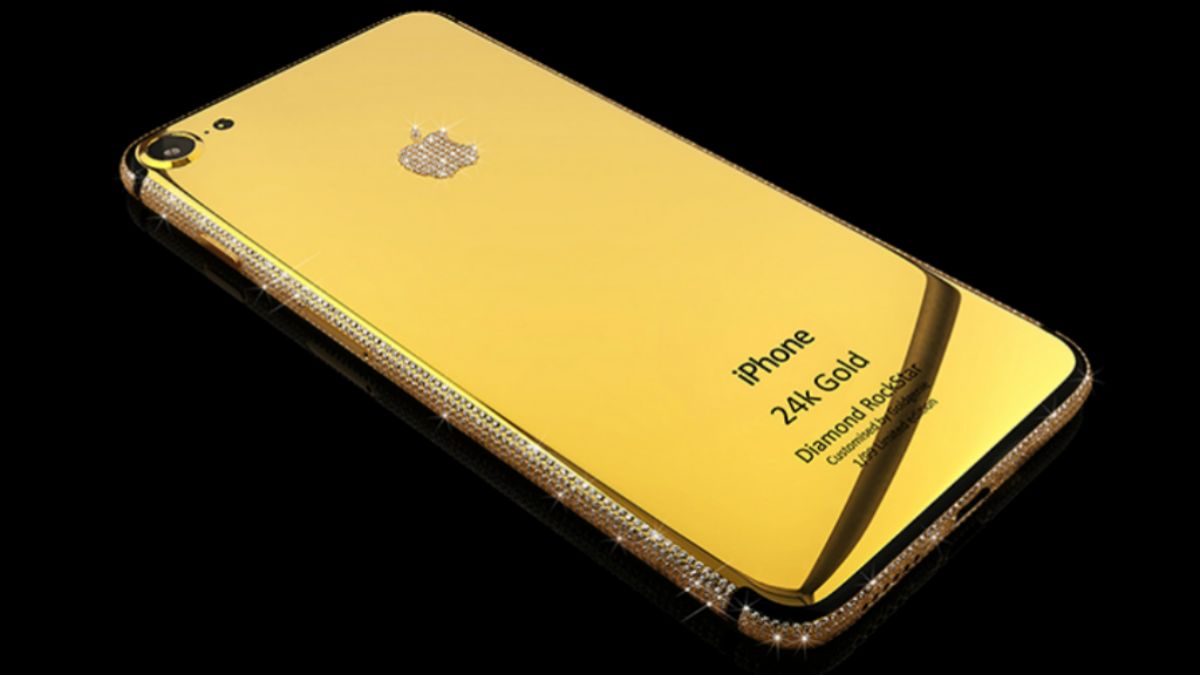 iPhone de ouro. Imagem: Reprodução Goldgenie