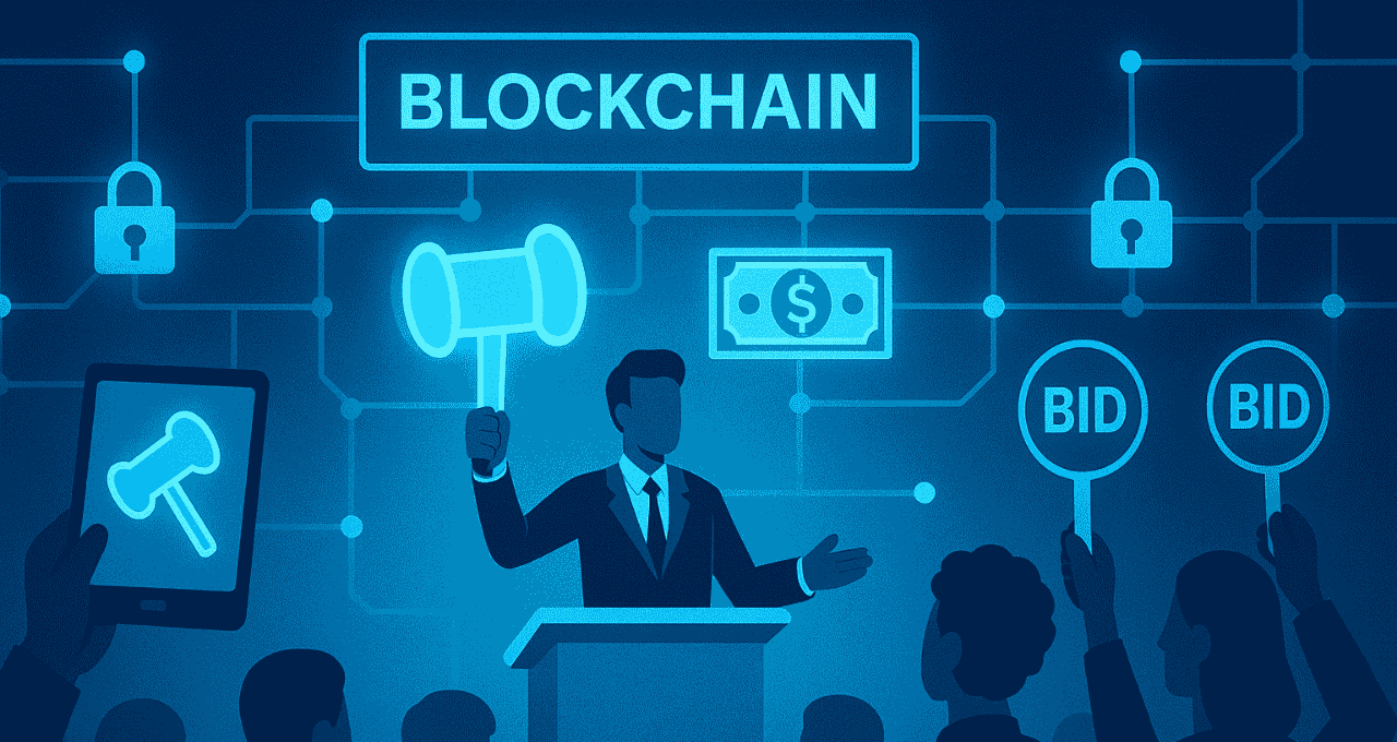 Leilão conta com a ajuda de blockchain (Imagem Copilot)