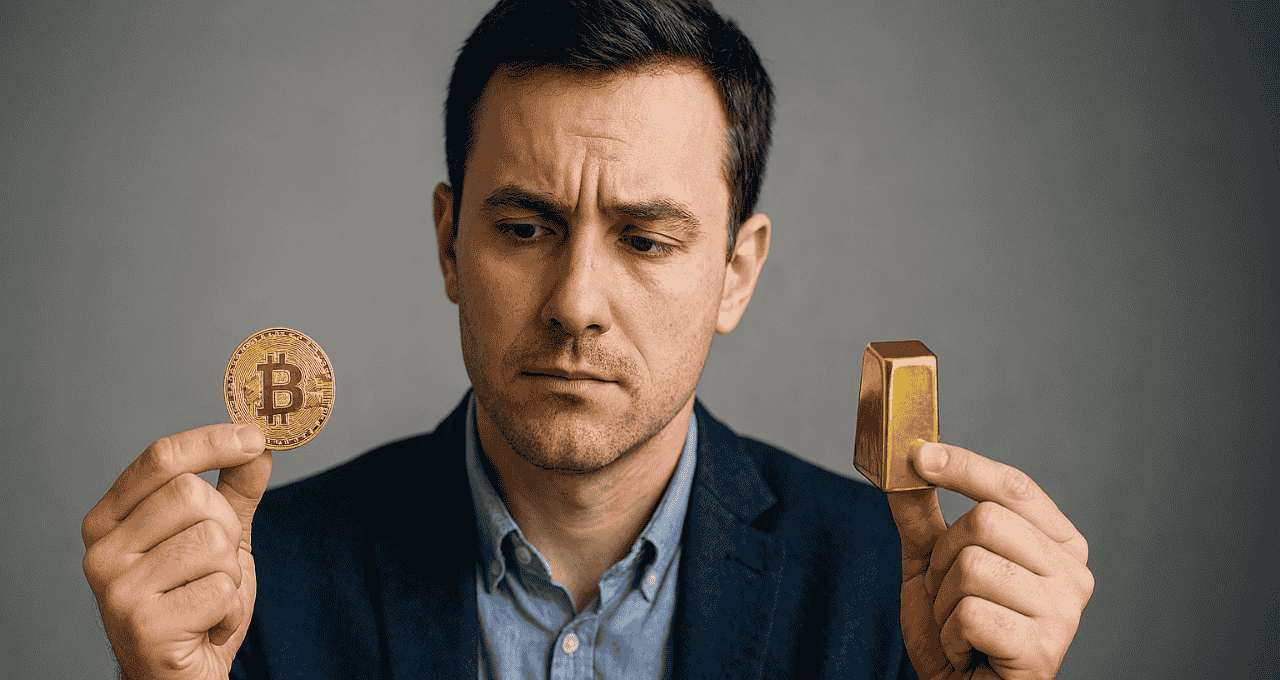 Bitcoin (BTC) ou ouro para proteção (Imagem Copilot)