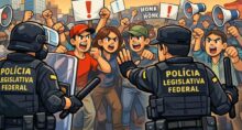 Concurso Câmara dos Deputados - Polícia Legislativa Federal. Imagem gerada por IA