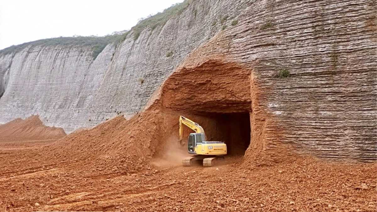 Homem cria casa na montanha na China - Reprodução