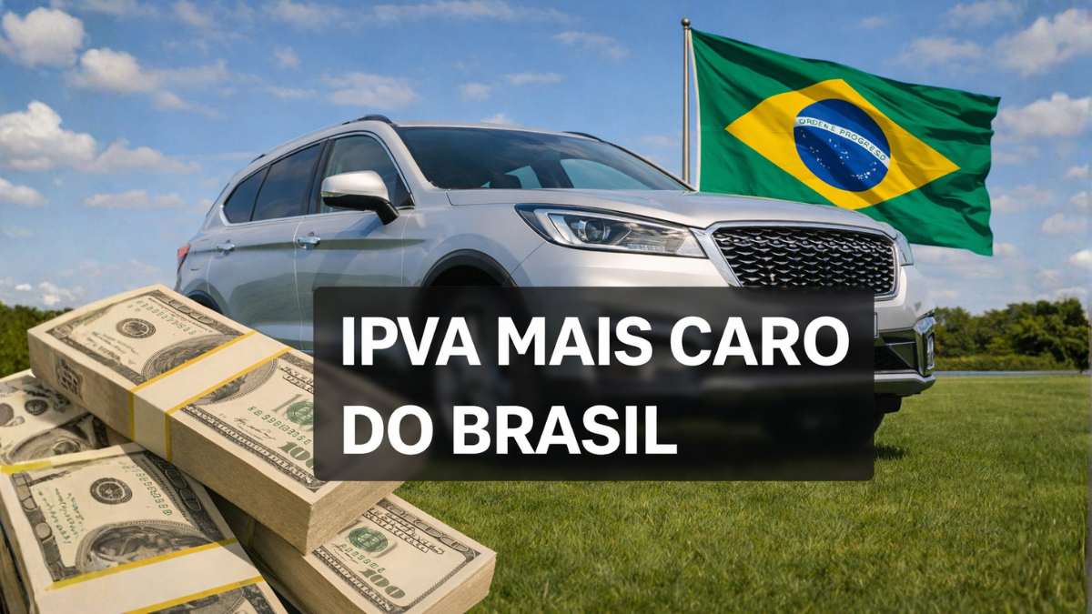 IPVA mais caro e barato do Brasil - Imagem gerada por IA