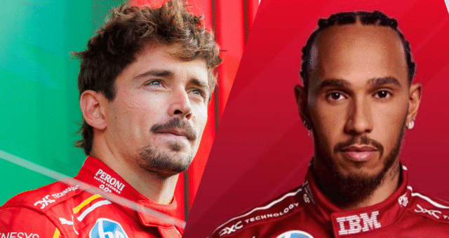 Charles Leclerc e Lewis Hamilton, da Ferrari (Montagem Money Times)