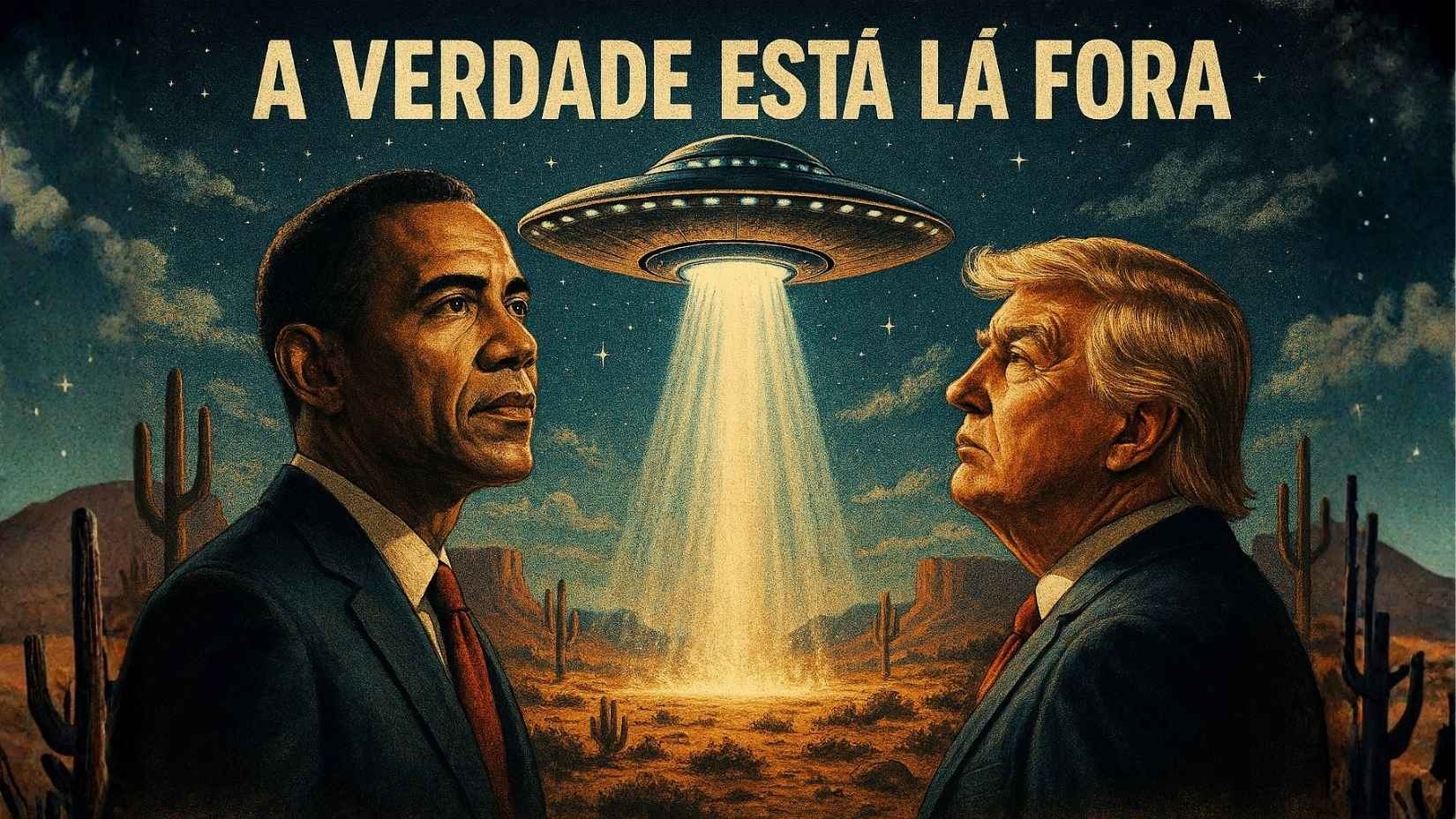 Imagem criada por inteligência artificial para ilustrar Barack Obama e Donald Trump. Foto: Copilot.