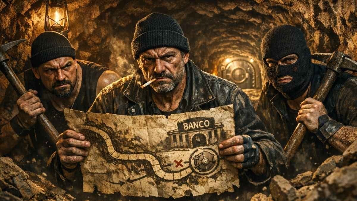 Imagem criada por inteligência artificial para ilustrar o roubo do século que foi evitado no Uruguai. Foto Copilot