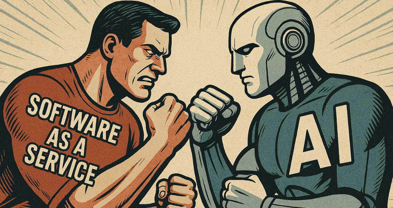 Inteligência Artificial e SaaS há uma empresa no meio do caminho (Imagem Copilot)