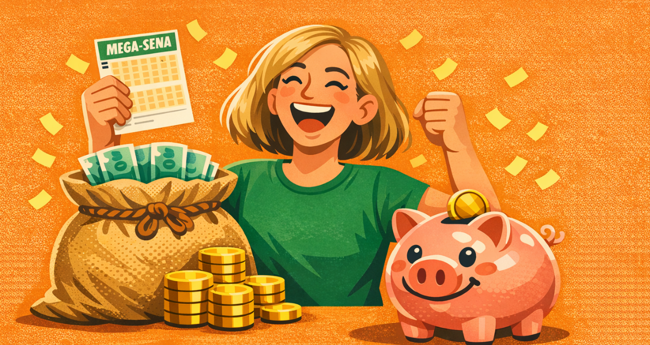 O valor estimado para a principal faixa de premiação da Mega-Sena encontra-se atualmente em R$ 116 milhões (Imagem gerada no Copilot)