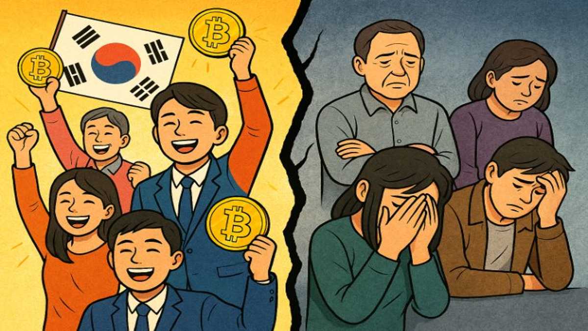 Sul-coreanos ficam momentaneamente milionários com bitcoin (BTC). - Imagem: gerada por IA.