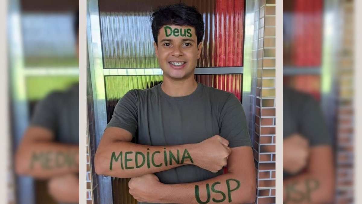 Sem computador e com cinco anos de preparação, jovem passa em 1º em medicina na USP - Reprodução