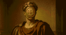 Bitcoin (BTC) como um imperador romano (Imagem Copilot)