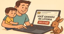 Australiano quase perdeu prêmio milionário na loteria depois de deletar e-mail. Imagem gerada por IA.