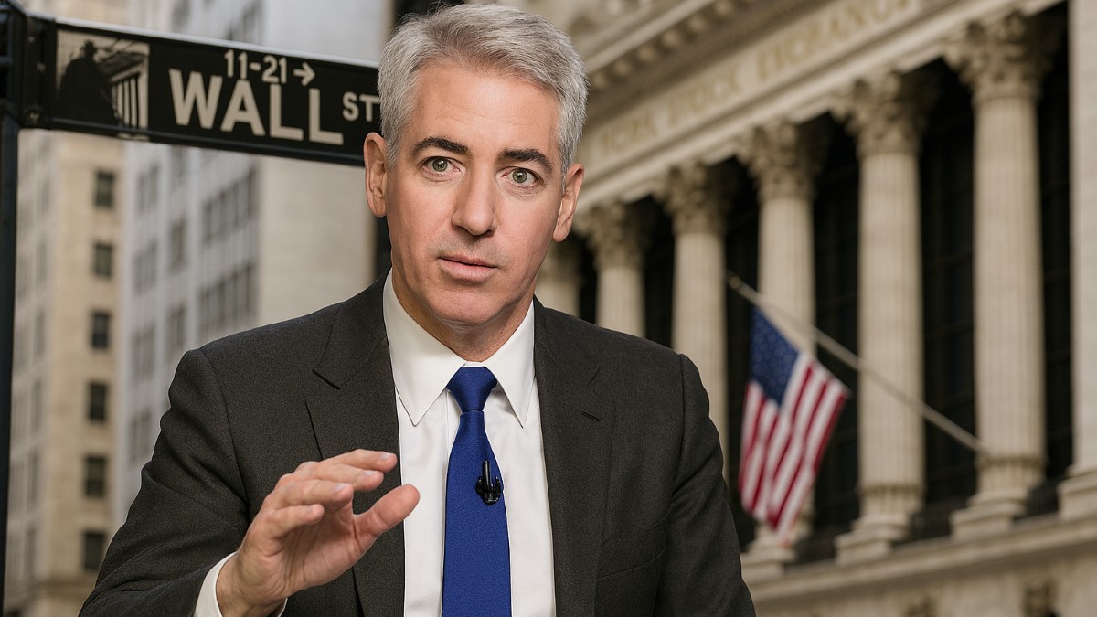 Montagem com Bill Ackman, fundador da Pershing Square Capital