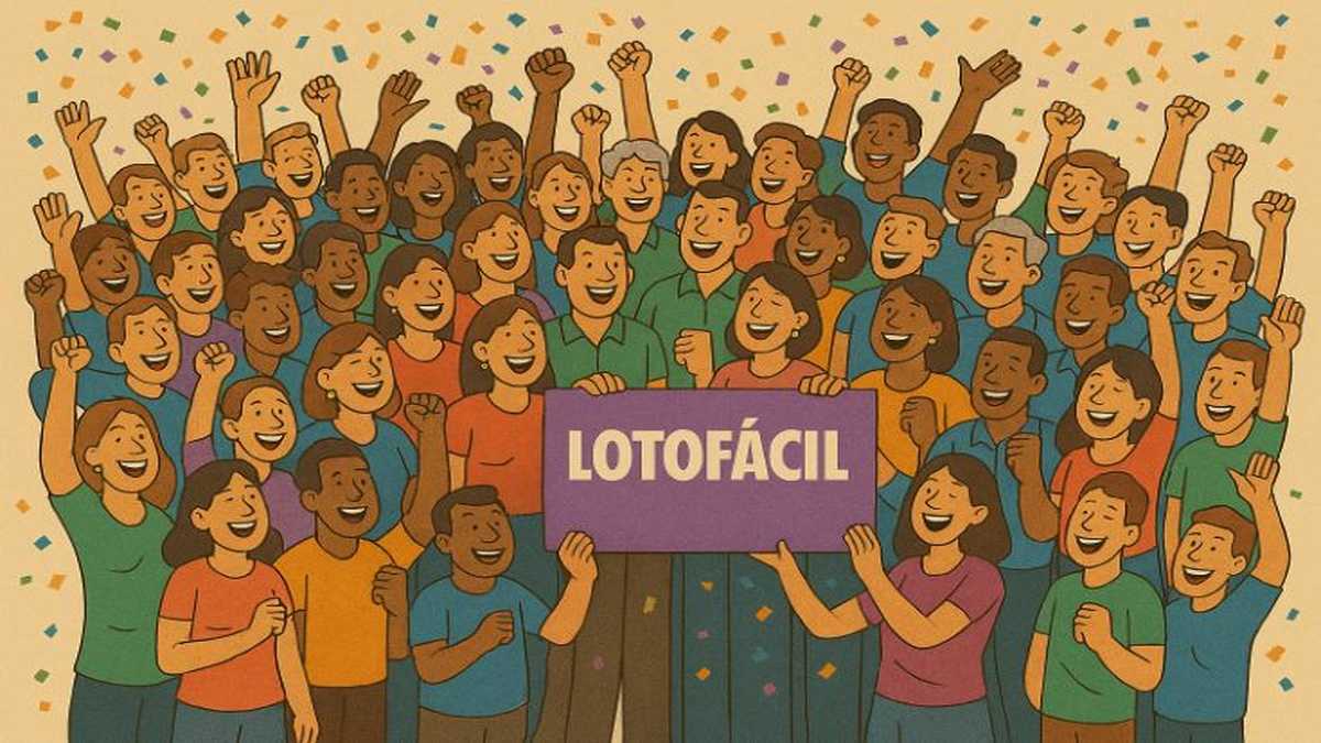 Dezenas de ganhadores comemoram prêmio da Lotofácil.