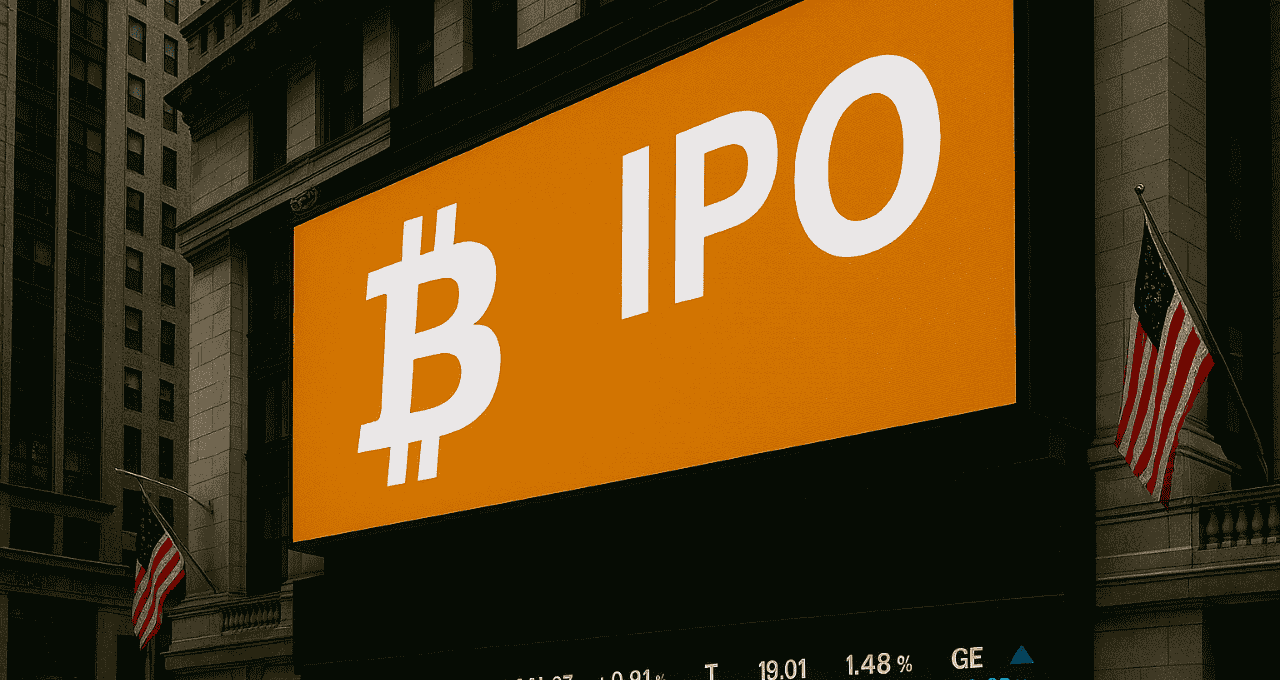 IPO de empresas de criptomoedas na bolsa (Imagem Copilot)